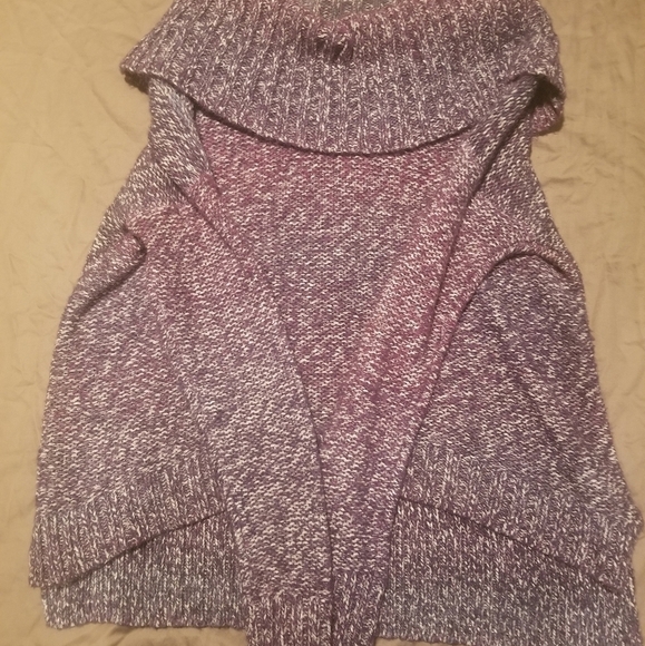 American Eagle Cowl Neck Sweater. Size M. Purple, Maroon, and Gray. - Picture 1 of 3
